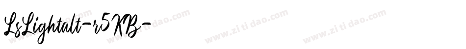 LsLightalt-r5KB字体转换