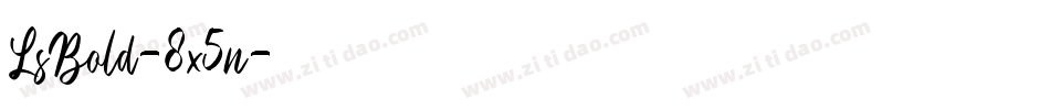 LsBold-8x5n字体转换