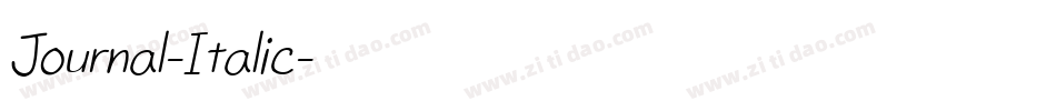 Journal-Italic字体转换