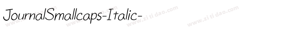 JournalSmallcaps-Italic字体转换
