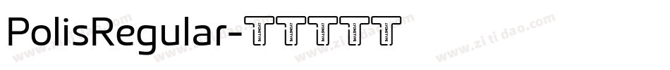 PolisRegular字体转换