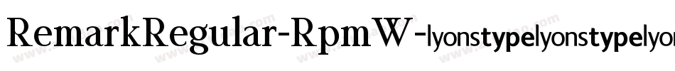 RemarkRegular-RpmW字体转换