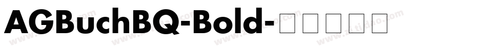 AGBuchBQ-Bold字体转换