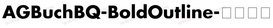 AGBuchBQ-BoldOutline字体转换
