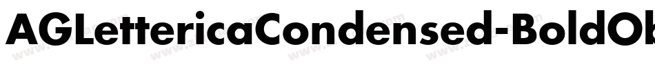 AGLettericaCondensed-BoldObli字体转换