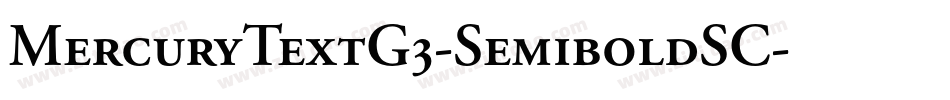 MercuryTextG3-SemiboldSC字体转换