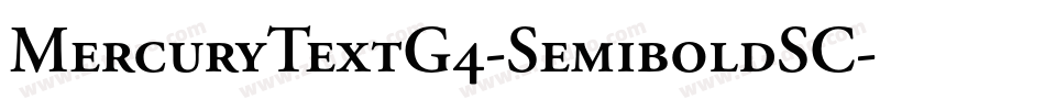 MercuryTextG4-SemiboldSC字体转换