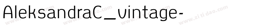 AleksandraC_vintage字体转换