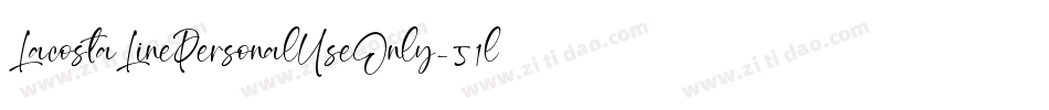 LacostaLinePersonalUseOnly-51lna字体转换