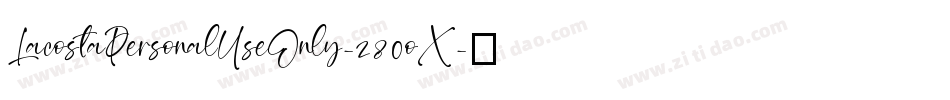 LacostaPersonalUseOnly-z80oX字体转换