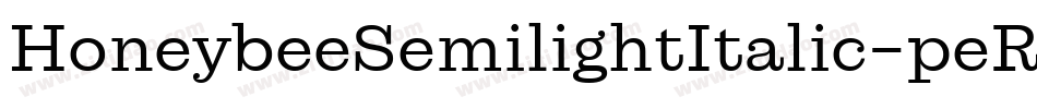 HoneybeeSemilightItalic-peRZ字体转换