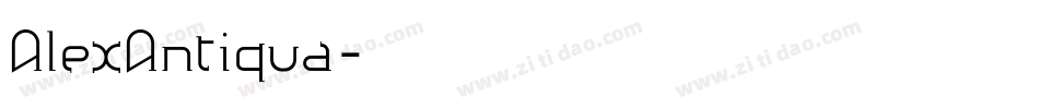 AlexAntiqua字体转换