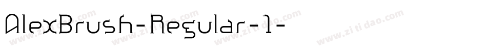 AlexBrush-Regular-1字体转换