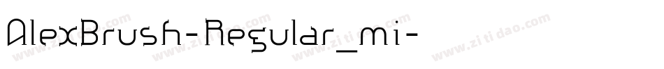 AlexBrush-Regular_mi字体转换