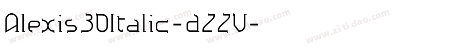 Alexis3DItalic-dZZV字体转换