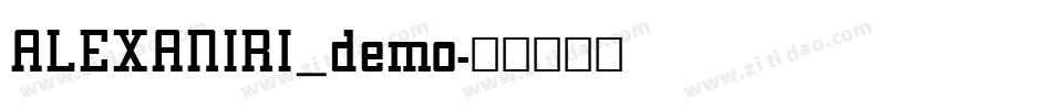 ALEXANIRI_demo字体转换