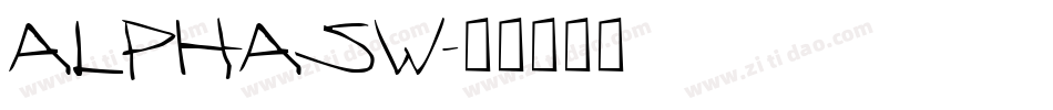 ALPHASW字体转换
