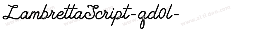 LambrettaScript-qd0l字体转换 LambrettaScript-qd0l字体转换