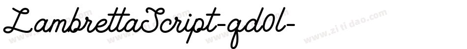 LambrettaScript-qd0l字体转换 LambrettaScript-qd0l字体转换