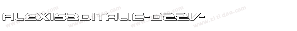 Alexis3DItalic-dZZV字体转换