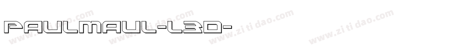 Paulmaul-l3d字体转换