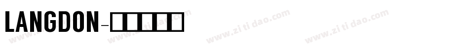 LANGDON字体转换