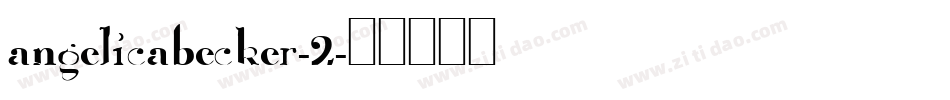 angelicabecker-2字体转换