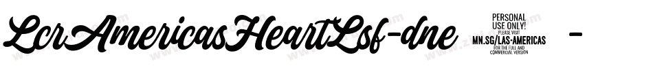LcrAmericasHeartLsf-dne6字体转换
