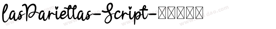 LasPariellas-Script字体转换