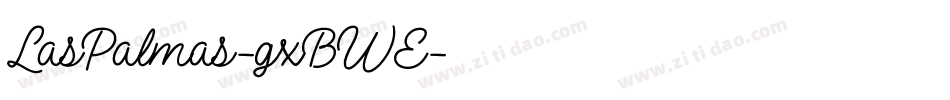 LasPalmas-gxBWE字体转换
