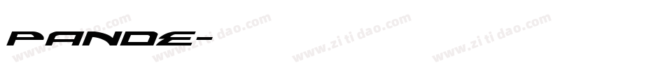 pande字体转换