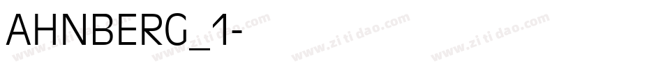 AHNBERG_1字体转换