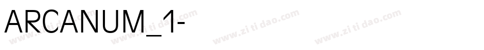 ARCANUM_1字体转换