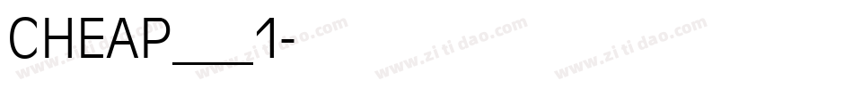 CHEAP___1字体转换