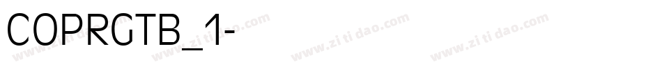 COPRGTB_1字体转换