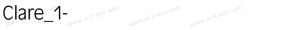 Clare_1字体转换