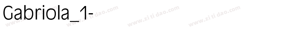 Gabriola_1字体转换