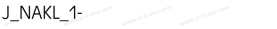 J_NAKL_1字体转换