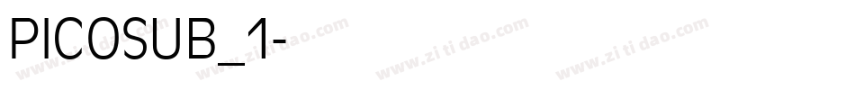 PICOSUB_1字体转换