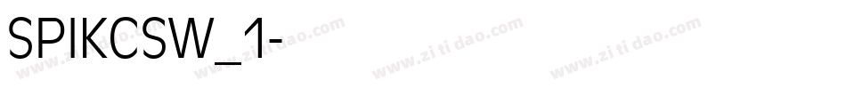 SPIKCSW_1字体转换