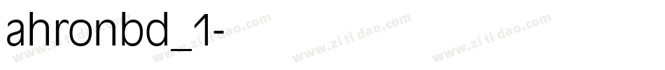 ahronbd_1字体转换