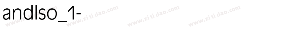 andlso_1字体转换