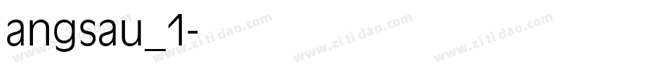 angsau_1字体转换