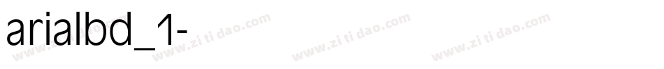 arialbd_1字体转换