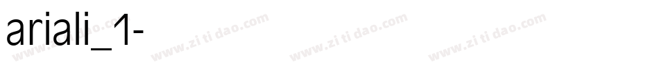 ariali_1字体转换