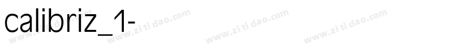 calibriz_1字体转换