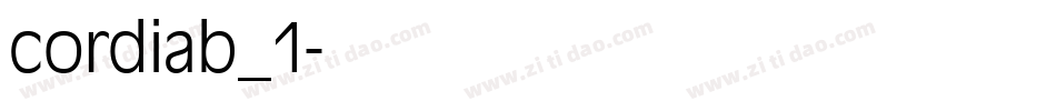 cordiab_1字体转换