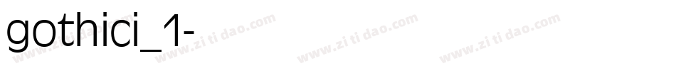 gothici_1字体转换