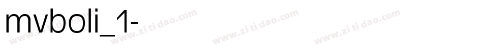 mvboli_1字体转换