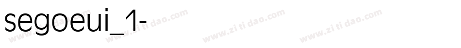 segoeui_1字体转换